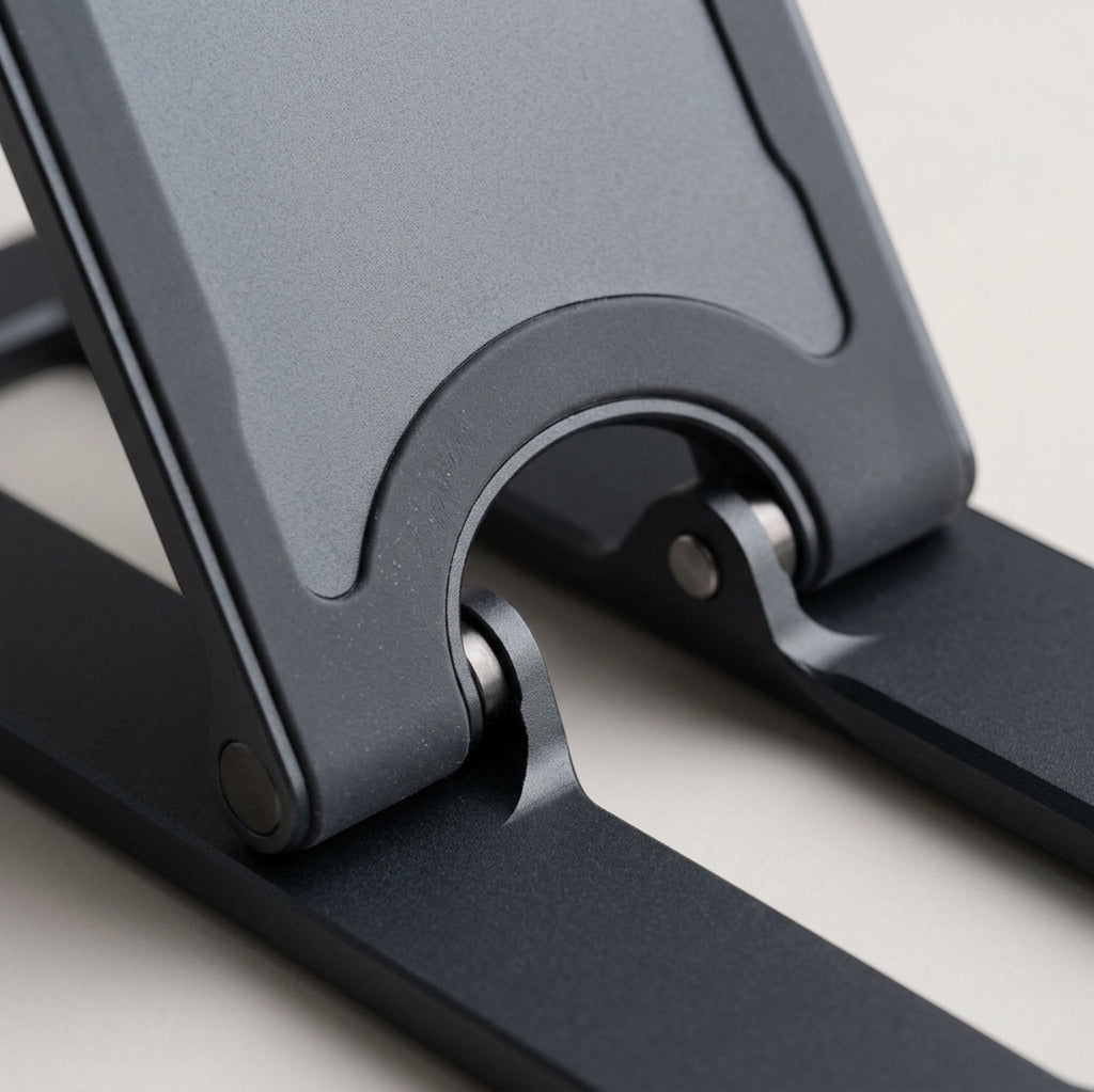 Binp Folding Aluminium Phone Stand Graphite - Detail view